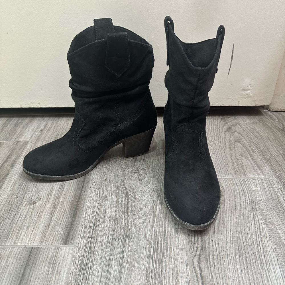 Rocket Dog Black Heeled Boots - Picture 11 of 12